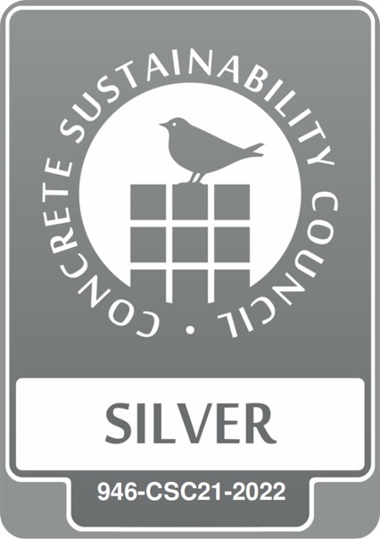 CSC-Nachhaltigkeitszertifikat Silber Betonwerke Kitzingen