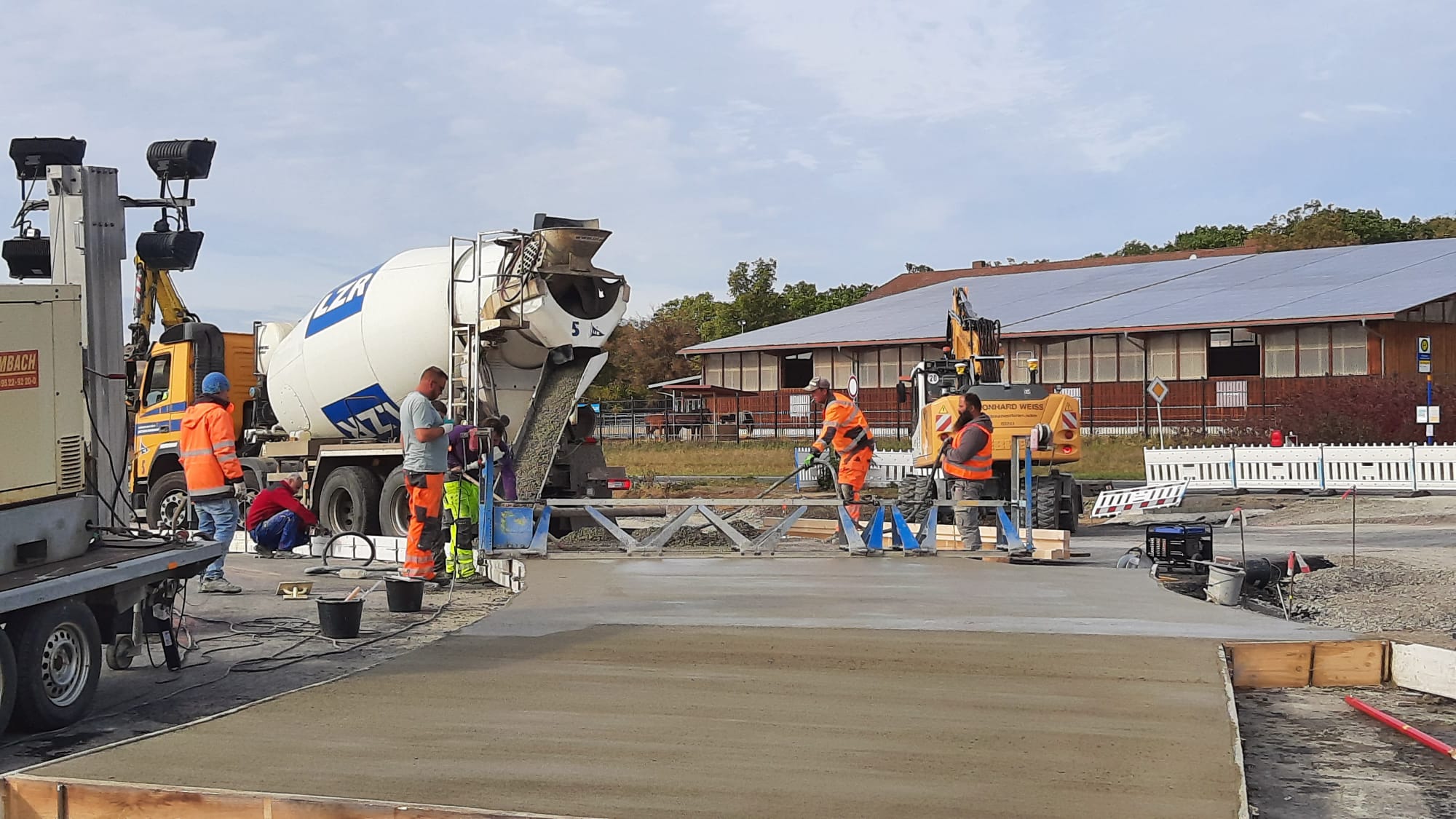 LZR-Sonderbeton für Verkehrskreisel in Kitzingen